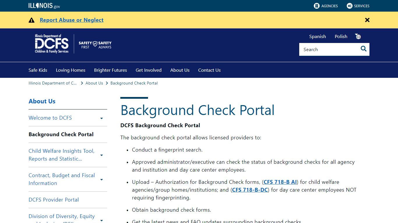 Background Check Portal - Illinois